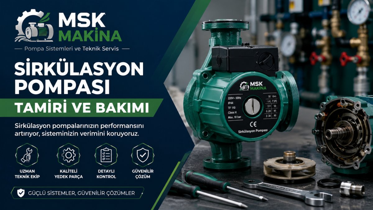 Sirkülasyon Pompası Tamiri ve Bakımı - MSK Makina Bursa Teknik Servis